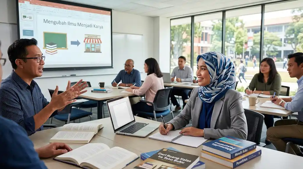 Dari Ruang Kelas ke Toko Buku: Mengubah Ilmu Menjadi Karya Melalui Workshop Kepenulisan - Dari Ruang Kelas ke Toko Buku: Mengubah Ilmu Menjadi Karya Melalui Workshop Kepenulisan